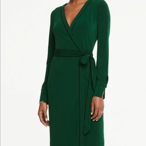NWT Ann Taylor Factory Green wrap dress